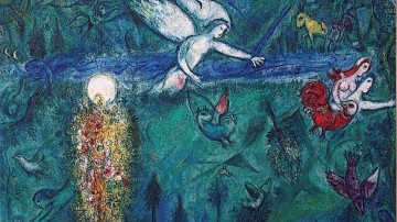 Marc Chagall Painting - Adán y Eva expulsados del Paraíso, detalle contemporáneo de Marc Chagall